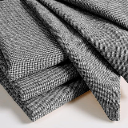 Native Fab Set of 12 Chambray Cloth Napkins - 100% Cotton, 17x17 Inches, Soft, Durable, Washable, Reusable Dinner Napkins - Table Linen for Wedding, Restaurant, Kitchen, Parties, Daily Use, Black