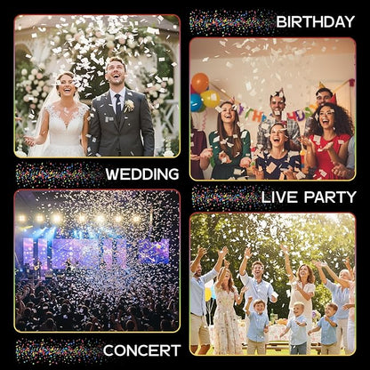 Ultimate Confetti, Biodegradable Dissolving Rice Paper Confetti –Rectangular Flame-Resistant and Water-Soluble Paper Confetti for Cannon and Launcher use – Best for Celebrations - 1 lb, 16 oz