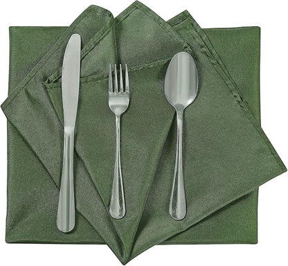 Cloth Napkins 17x17 inch Washable Polyester Dinner Napkins Soft Table Napkins for Wedding Party Dining Banquet(Willow,25PCS)