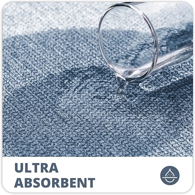Bath Mat,Ultra Thin Bathroom Runner Rugs,Large Bath Mats for Bathroom,Quick Dry,Non-Slip,Machine Washable,Low Pile,Bath Rug,Shower Outside,Sink,Home Decor Accessories.Blue,3'x6'(36x72inch)