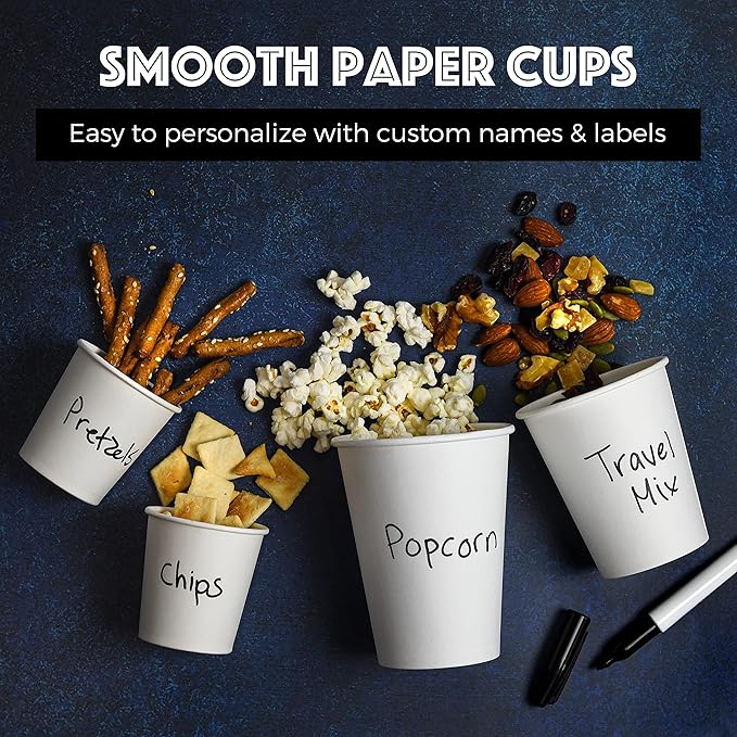 NYHI 1000 Pack Disposable White 4oz Small Paper Cups Hot Cold Coffee Cup for Water Juice Espresso Tea Ideal for Water Coolers Parties