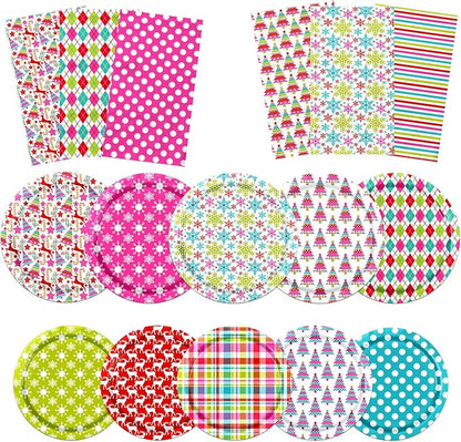 Christmas Party Decorations Tableware - 60pcs Plates and Napkins, Disposable Trees, Elk, Snowflakes Paper Plates, Xmas Dinner Napkins for Winter Holiday Party Supplies