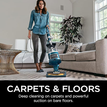 Shark Upright Vacuum, Navigator Lift-Away with Self-Cleaning Brushroll, HEPA Filter, Swivel Steering, Upholstery Tool & Pet Crevice Tool, Perfect for Pets & Multi-Surface, Teal, ZU503AMZ