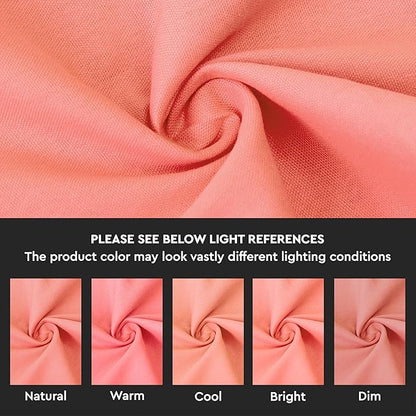 Encasa XO Coral Cloth Napkins Set of 6, 17"x17" | Solid Color Cotton Dinner Napkins | Washable & Reusable Napkins for Dining Table Fall Decoration, Holiday & Christmas Festivals