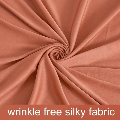 4 Panels Rust Backdrop Curtain for Parties Wedding Wrinkle Free Red Photo Curtains Backdrop Drapes Fabric Decoration for Birthday Party Baby Shower Christmas 20ft(W) x 10ft(H)