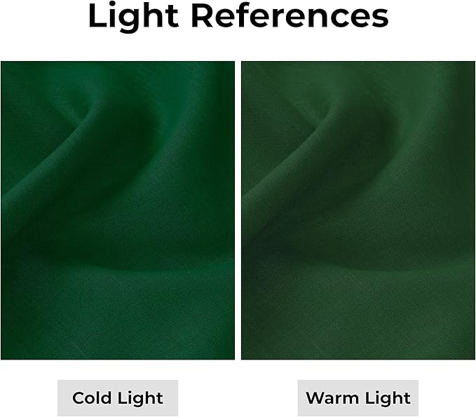 D'Moksha Homes Linen Forest Green Table Runner 90 Inches Long - Classic Hemstitch 100% Pure Linen Dining Table Runner 14 x 90 Inch for Winter, Christmas, Holiday