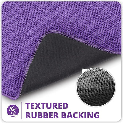 Bath Mat,Ultra Thin Bathroom Runner Rugs,Large Bath Mats for Bathroom,Quick Dry,Non-Slip,Machine Washable,Low Pile,Bath Rug,Shower Outside,Sink,Home Decor Accessories.Purple,2'x5'（24x60inch）