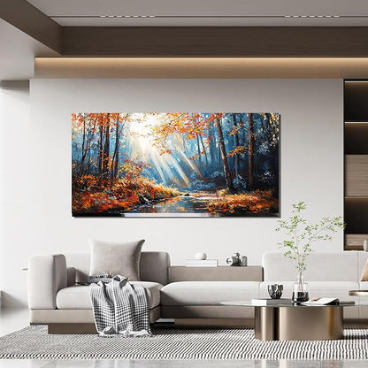 TAIJXAGSG Canvas Wall Art Decor Modern Botanical Wall Art Prints Art Work For Wall Decor Forest Wall Art Pictures For Living Room Nature Landscape Wall Art Decorations Bedroom Office Decor 20"X 40"