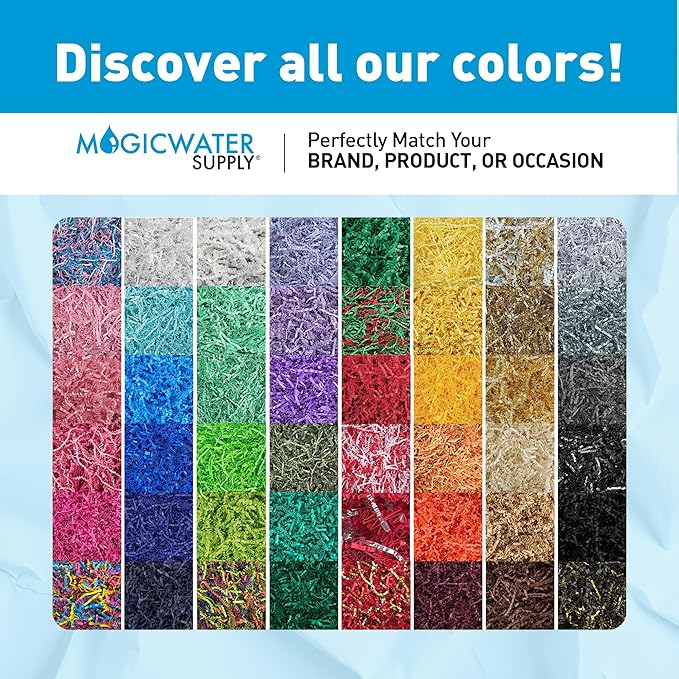 MagicWater Crinkle Cut Paper for Gift Baskets - 2LB - Coffee Brown - Perfect for Shredded Paper Filler, Basket Filler, Gift Boxes, Bridesmaid Gifts, Christmas Stuffers & More – Ideal for All Occasions