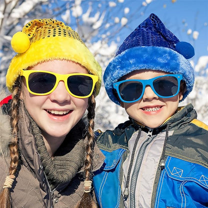 Fsmiling Yellow Sunglasses Bulk Adult Party Sunglasses 80s Glasses Shades for Men Women Mardi Gras-15Pack,UV Protection