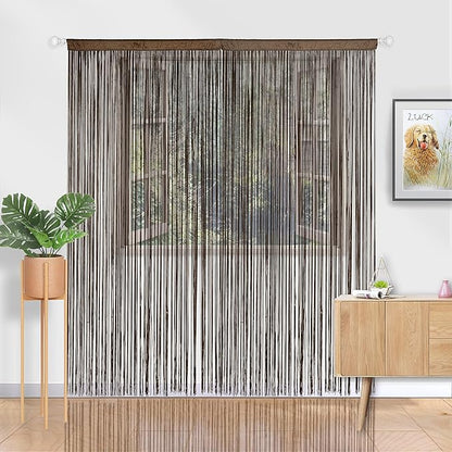 YIIBAII Door String Curtains Fringe Door Curtains for Doorways Window Room Decoration Living Room Divider(39"x79", Coffee)