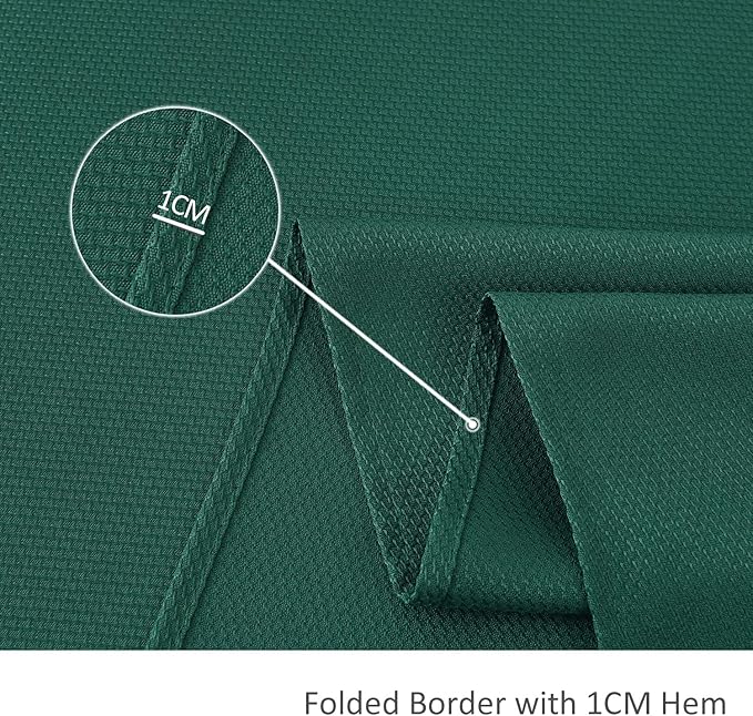 maxmill Textured Rectangle Tablecloth Water Resistant Wrinkle Free Spill-Proof, Soft Jacquard Table Cloth for Banquet Parties Event Holiday Dinner, Indoor and Outdoor Use, 60 x 84 Inch Hunter Green