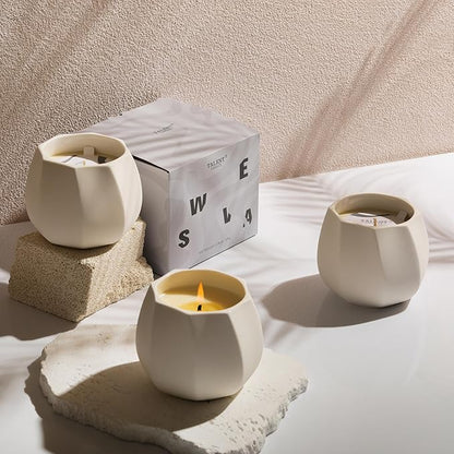 Scented Candle for Home Scented, Luxury Ceramic Candle Jar for Women & Men, Natural Soy Candle for Home Décor, Lemon & Lavender Spa