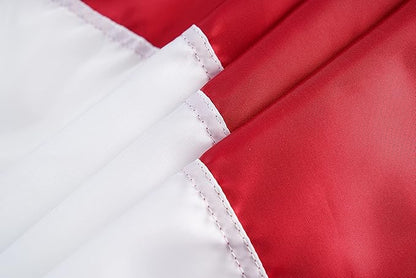 FRF FLAG American Flag Bunting 3x6 Ft, Embroidered Patriotic Bunting Flags, 4th of july Decorations Outdoor, with 3 Brass Grommets
