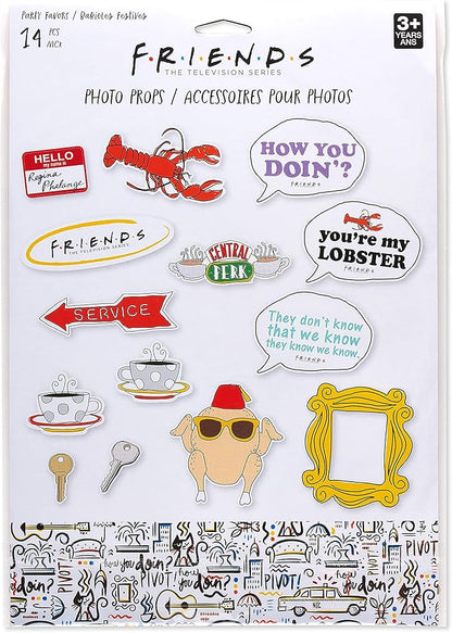 American Greetings Friends Party Supplies, Photo Booth Kit with Props (14 Pieces)