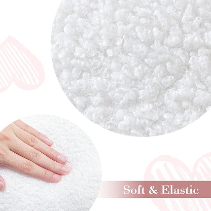 AELS Heart Shaped Pillow, 20 Inches Heart Decorative Throw Pillows, Boucle Love Cute Pillow, Valentines Day Decorations, Wedding Decor, Living Room Bedroom Nursery Decor, White