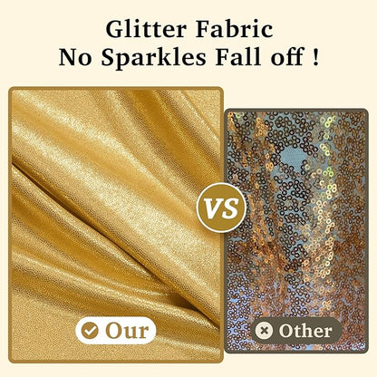 10x12ft Gold Sequin Backdrop Curtain Panels for Parties, Wrinkle Free Glitter Photo Backdrop Drapes 2 Panels 5x12FT Shimmer Back Drop Cloth for Wedding Birthday Christmas Photography Background