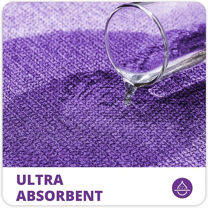 Bath Mat,Ultra Thin Bathroom Runner Rugs,Large Bath Mats for Bathroom,Quick Dry,Non-Slip,Machine Washable,Low Pile,Bath Rug,Shower Outside,Sink,Home Decor Accessories.Purple,2'x6'(24x72inch)