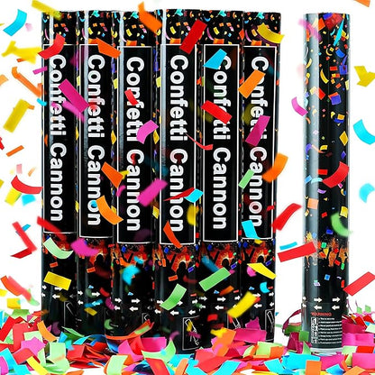 16in Biodegradable Confetti Poppers,Confetti Cannons Bulk with Colorful Confettis Design for Ceremony Party Favor Supplies,Birthday Holiday,Halloween Thanksgiving,Christmas,New Year's Eve(2Pack)