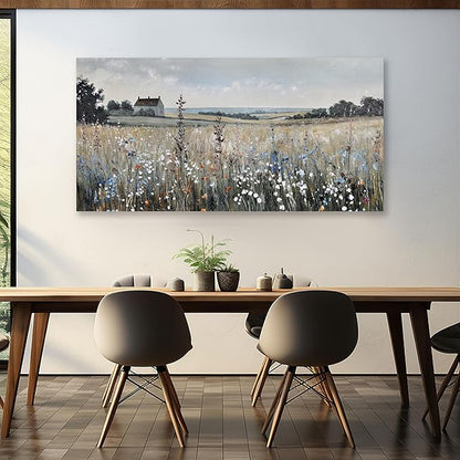 Glvzygy Canvas Wall Art Vintage Decor Artwork Classical Oil Painting Canvas Prints Vintage Landscape Wall Art Suitable for Living Room Bedroom and Office Home Decor Painting 24"x48"