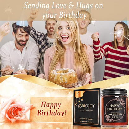 Funny Happy Birthday Candle Gifts for Women Men - Fun Relaxing 30th 40th 50th 60th Birthday Presents for Her Mom Boss - Soy Candle for Home - Sea Salt Jasmine Spa Candle for Stress Relief