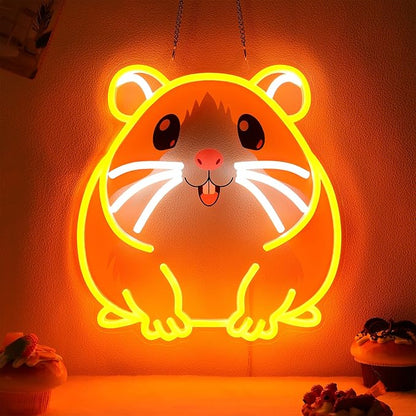 Guinea pig Neon Sign, Dimmable Wall Decor Light. Birthday Party Decorations for Home, Patio, Garden, Bars, Restaurants, Hotels, Stores, Clubs, Gift for Friends Family and Kids