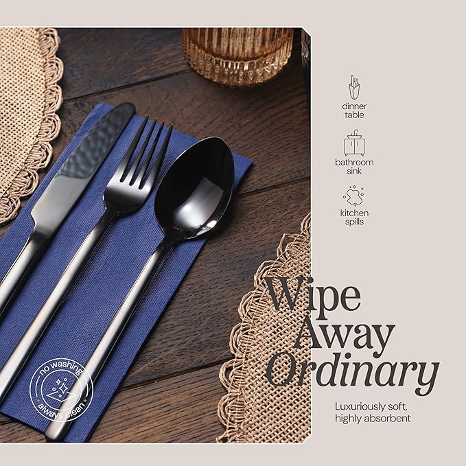 Disposable Dinner Napkins Pink Paper, [300 Pack] 12" x 17" Quilted Colored Pink Paper Napkins For Wedding, Reception, Bathroom, Party Or Event