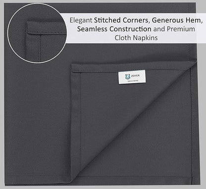 Zoyer Cloth Napkins Set of 12, 18x18 Inches Cotton Enrich Napkins Cloth ‎Washable, Soft & Durable Dinner Napkins for Parties, Wedding, Christmas, ‎Thanksgiving & Everyday Use - Multi Color 2 Each
