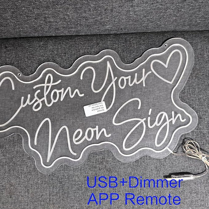 Custom Neon Signs, LED Neon Sign Customizable For Wall Decor, RGB Rainbow Color, Personalized Neon Lights Sign For Birthday Gifts, Wedding Party Business Logo
