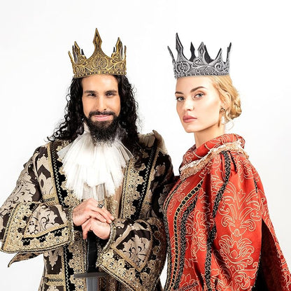 Regal King's Crown,Adjustable Royal Crown Prince Tiara,Medieval King Costume Accessories for Adult