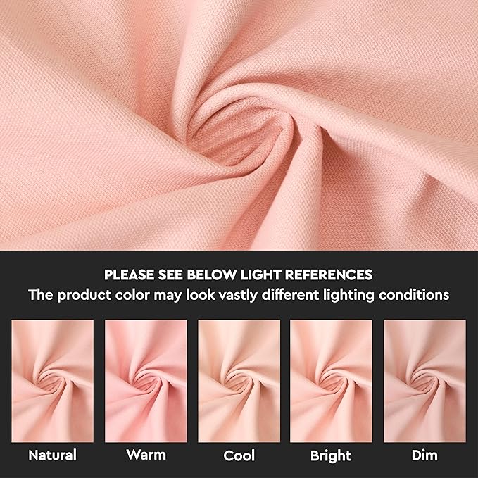 Encasa XO Peach Cloth Napkins Set of 12, 17"x17" | Solid Color Cotton Dinner Napkins | Washable & Reusable Napkins for Dining Table Fall Decoration, Holiday & Christmas Festivals