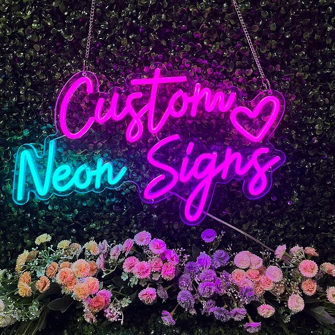 Custom Neon Signs, LED Name Light, Neon Sign Customizable For Wall Decor, Personalized Neon Lights Sign For Birthday Christmas Gifts, Wedding Party Business Logo