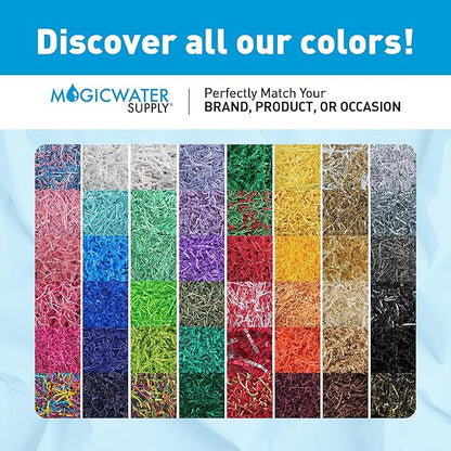 MagicWater Crinkle Cut Paper for Gift Baskets - 2LB - Light Ivory - Perfect for Shredded Paper Filler, Basket Filler, Gift Boxes, Bridesmaid Gifts, Christmas Stuffers & More – Ideal for All Occasions