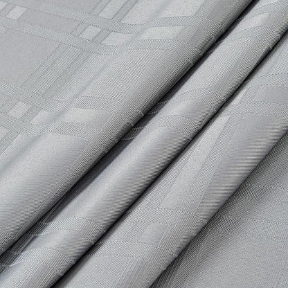 Plaid Cloth Napkins Set of 8, Checkered Style Jacquard Fabric Polyester Washable Reusable Cloth Napkins for Kitchen Dining Restaurants Wedding Party 17X17 Inch Grey