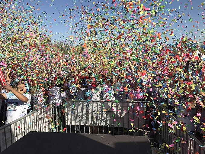 Ultimate Confetti Flick Stick - Handheld 6" Launcher Wand, Flick to Launch Biodegradable Tissue Confetti (MultiColor, 8 Confetti Tubes, 2 Handful of Confetti per Wand, 1.5oz)