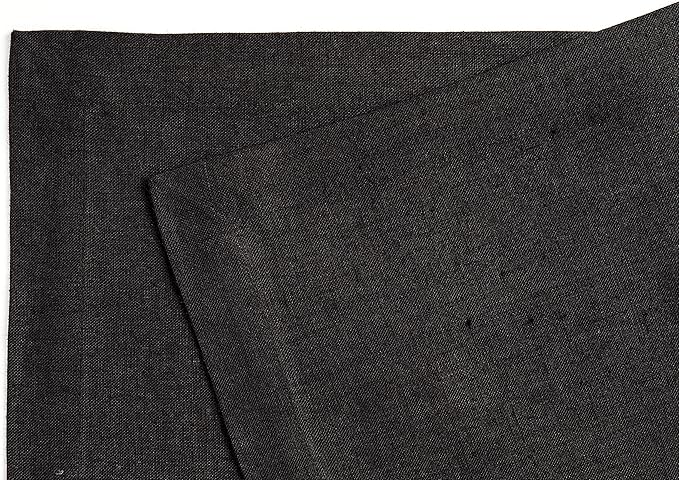 Solino Home Linen Black Placemats Set of 4 - 100% Pure Linen Placemats 14 x 19 Inch for Fall, Autumn, Winter, Christmas, Holiday, New Year - Fete