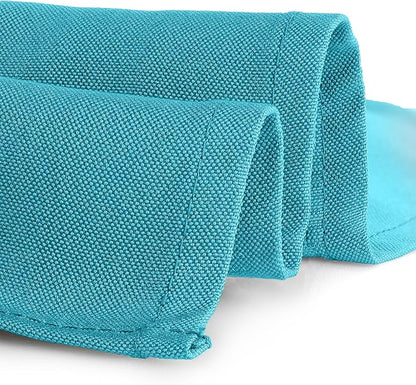 Gee Di Moda Cloth Napkins - 17 x 17 Inch Caribbean Dinner Napkins - Set of 12 Soft & Absorbent Washable Fabric Cloth Table Napkins with Hemmed Edges for Hotel Restaurant, Holiday Parties & Wedding