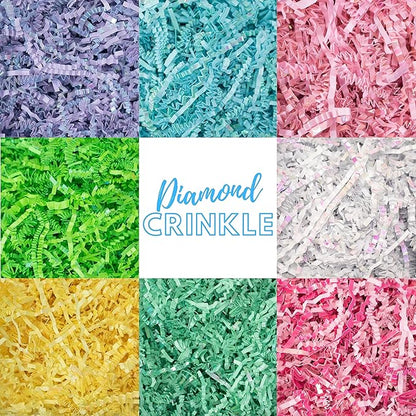 MagicWater Crinkle Cut Paper for Gift Baskets - 2LB - Diamond Strawberry - Perfect for Shredded Paper Filler, Basket Filler, Gift Boxes, Bridesmaid Gifts, Christmas Stuffers & More – For All Occasions