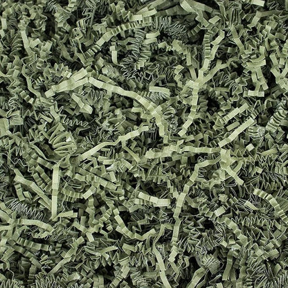MagicWater Crinkle Cut Paper for Gift Baskets - 2LB - Army Green - Perfect for Shredded Paper Filler, Basket Filler, Gift Boxes, Bridesmaid Gifts, Christmas Stuffers & More – Ideal for All Occasions
