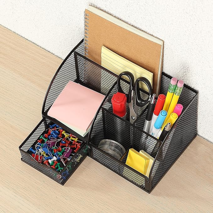 Mr. Pen- Mesh Desk Organizer, Black, Pen Holders Organizers, Desk Pencil Organizer, Pen Holder, Pencil Holder