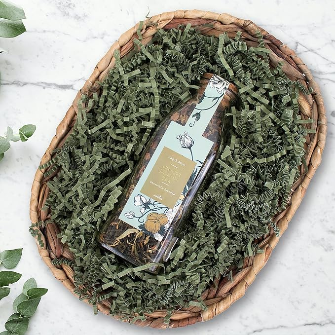 MagicWater Crinkle Cut Paper for Gift Baskets - 2LB - Army Green - Perfect for Shredded Paper Filler, Basket Filler, Gift Boxes, Bridesmaid Gifts, Christmas Stuffers & More – Ideal for All Occasions